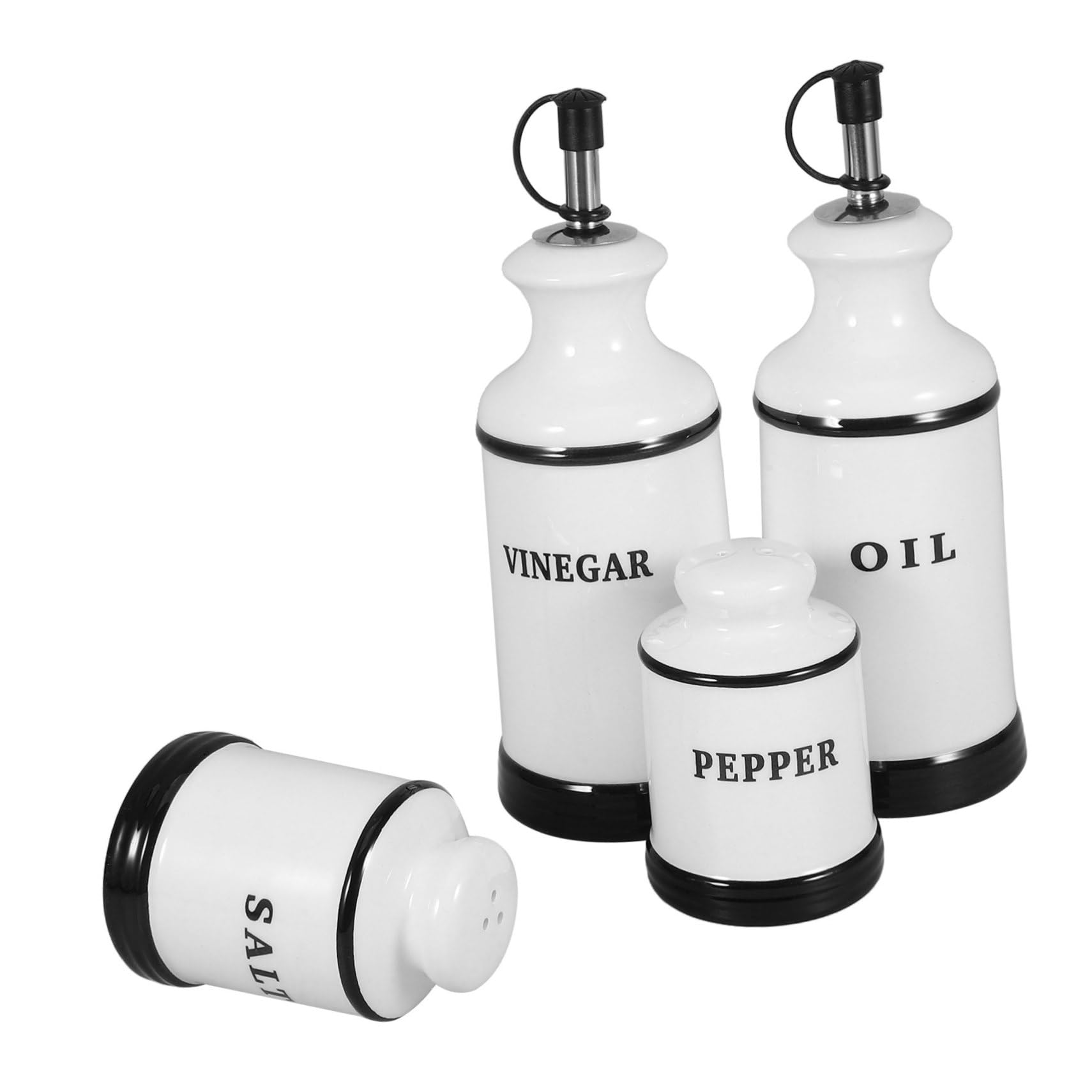 Alipis 4 Piezas Aceite Cerámicas para Cocina Multiusos para Vinagre Aceite y Especias Accesorios Decorativos para Cocinas Artísticas