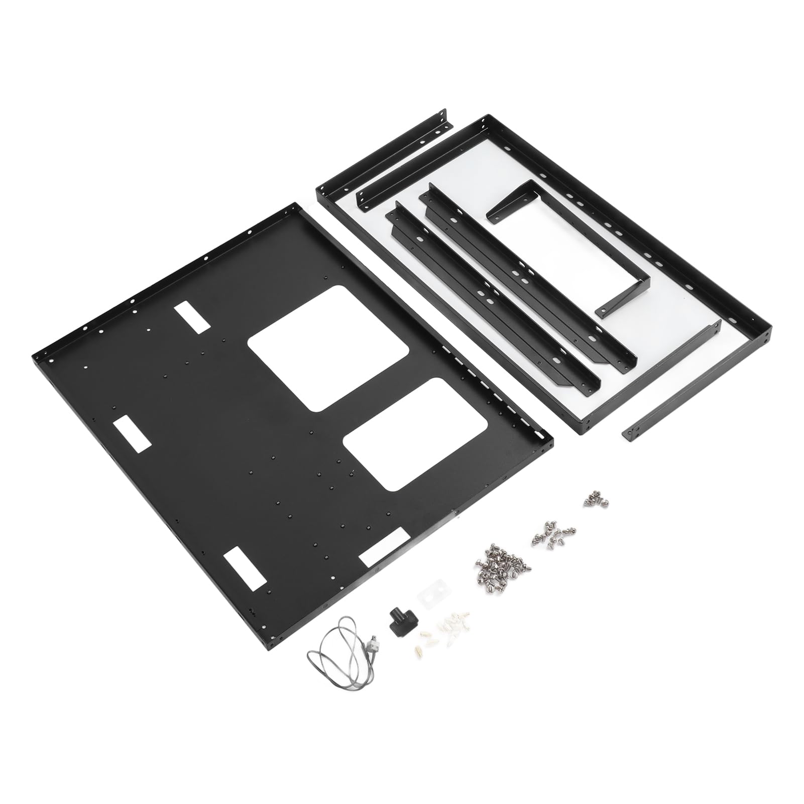 PC Open Case, DIY Mini Open Aluminium Frame ATX Moederbord PC Computer Chassis, Open Frame Design heeft goede warmteafvoerprestaties, eenvoudig te monteren voor ATX gewoon groot vermogen