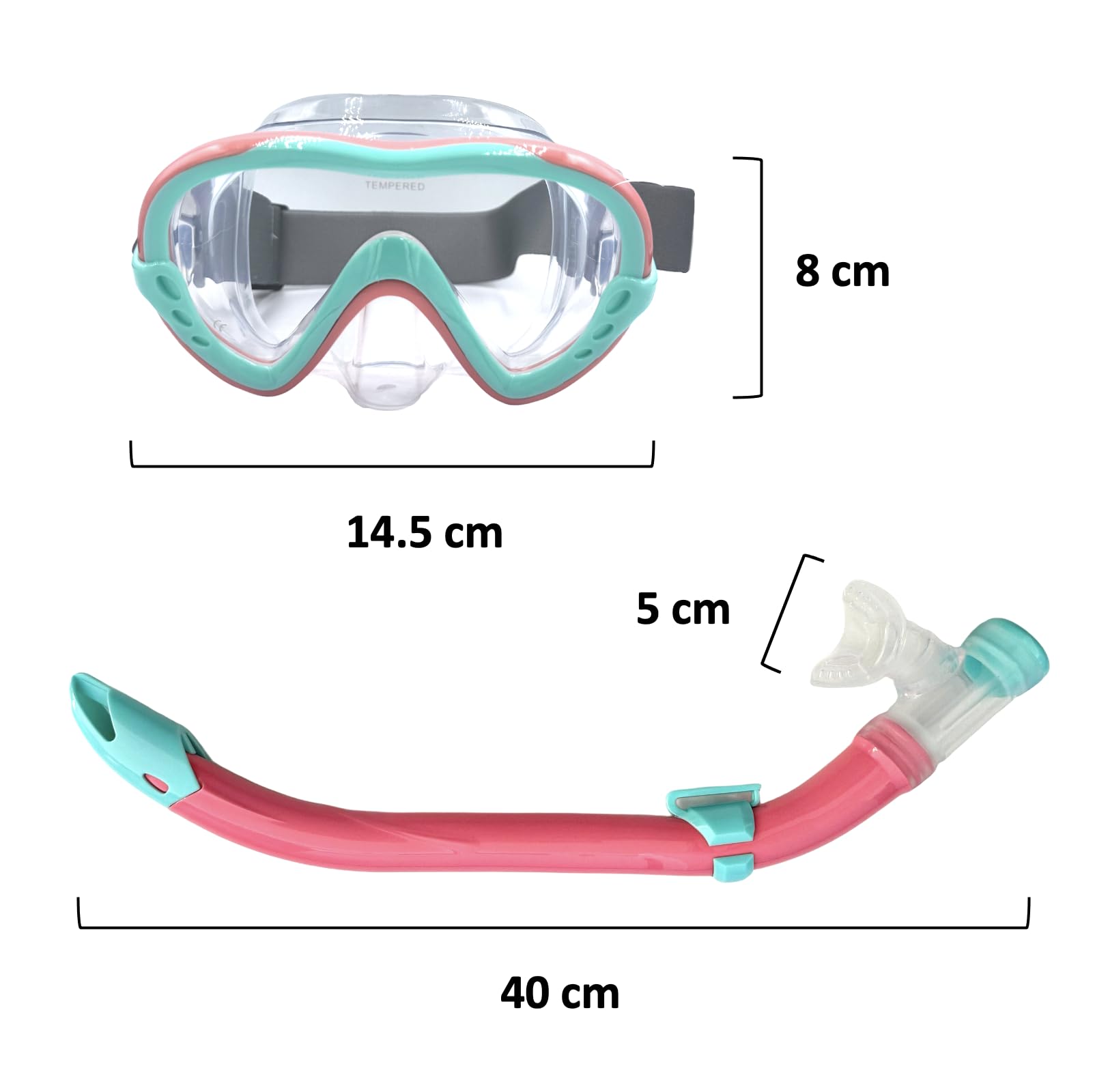 EasyDive zestaw do snorkelingu dla dzieci, maska z elastyczną opaską, zapobiegająca zaparowaniu, maska do nurkowania, suchy materiał silikonowy, zestaw do nurkowania dla chłopców i dziewczynek