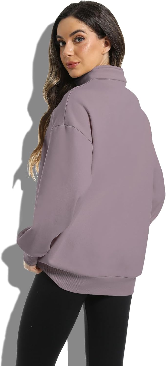 2 Pack Womens Zip Up Hoodies Oversized Sweatshirts Fall Long Sleeve Shirts Fashion Pullover - Image 6