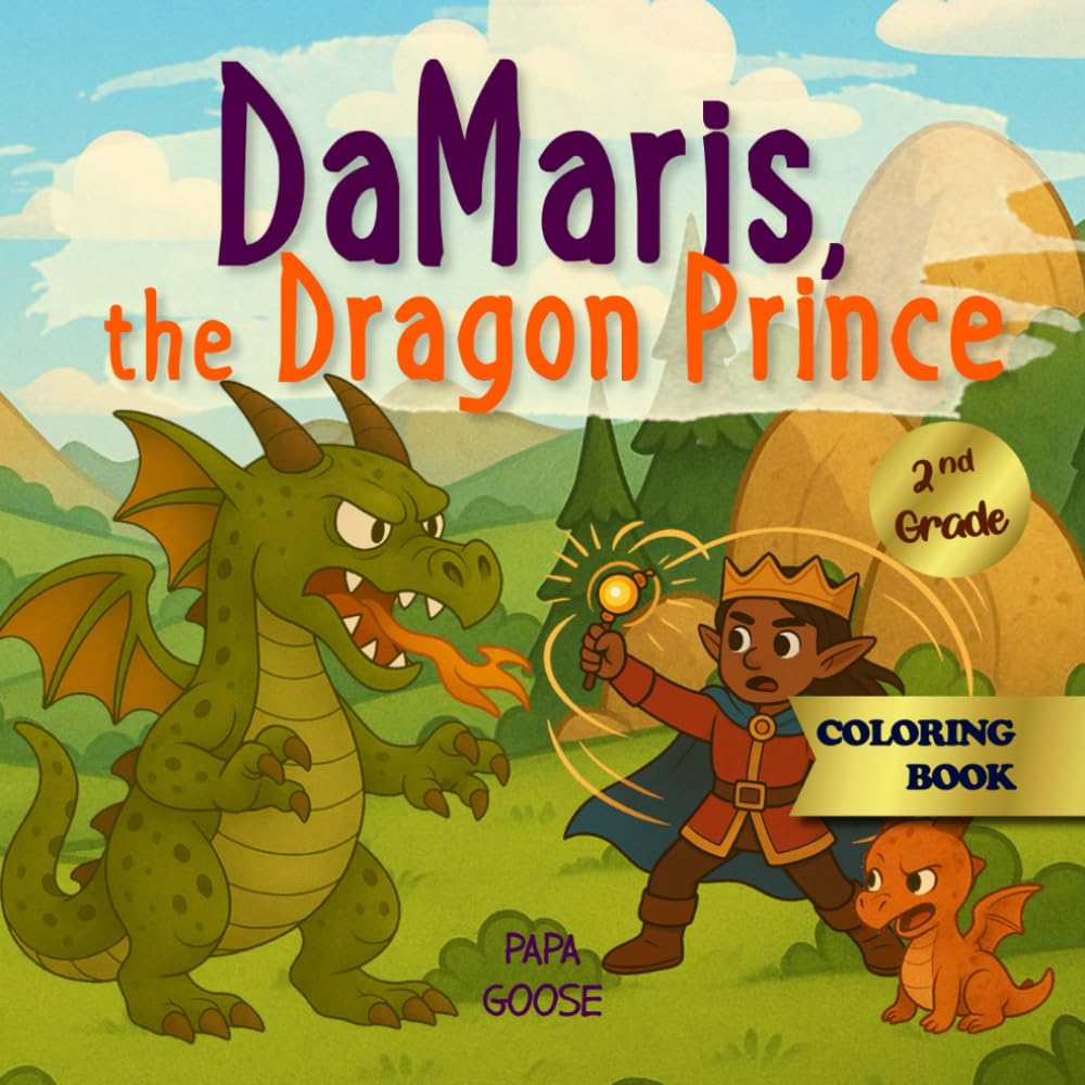 DaMaris, the Dragon Prince, Coloring Book