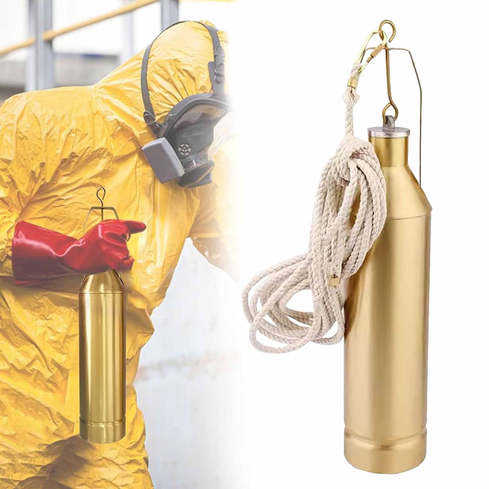 Kit de muestreo de aceite con tanque de metal de 500 ml, cuerda a prueba de estática (15 m) - Muestreador líquido profesional para pruebas y análisis precisos de aceite