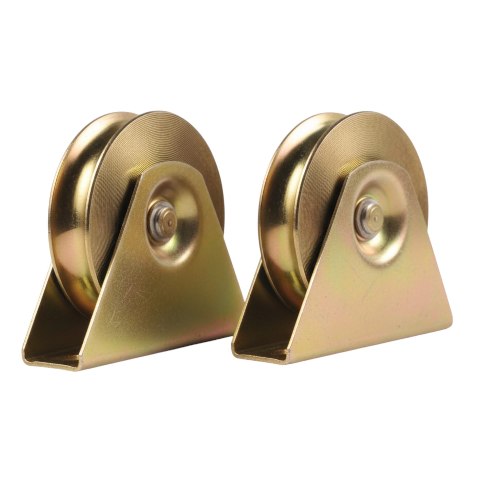 U Groove Sliding Gate Roller Wheel with Bearing & Bracket | Heavy Duty Metal Wheel for Industrial Gates (Set of 2)-image-23