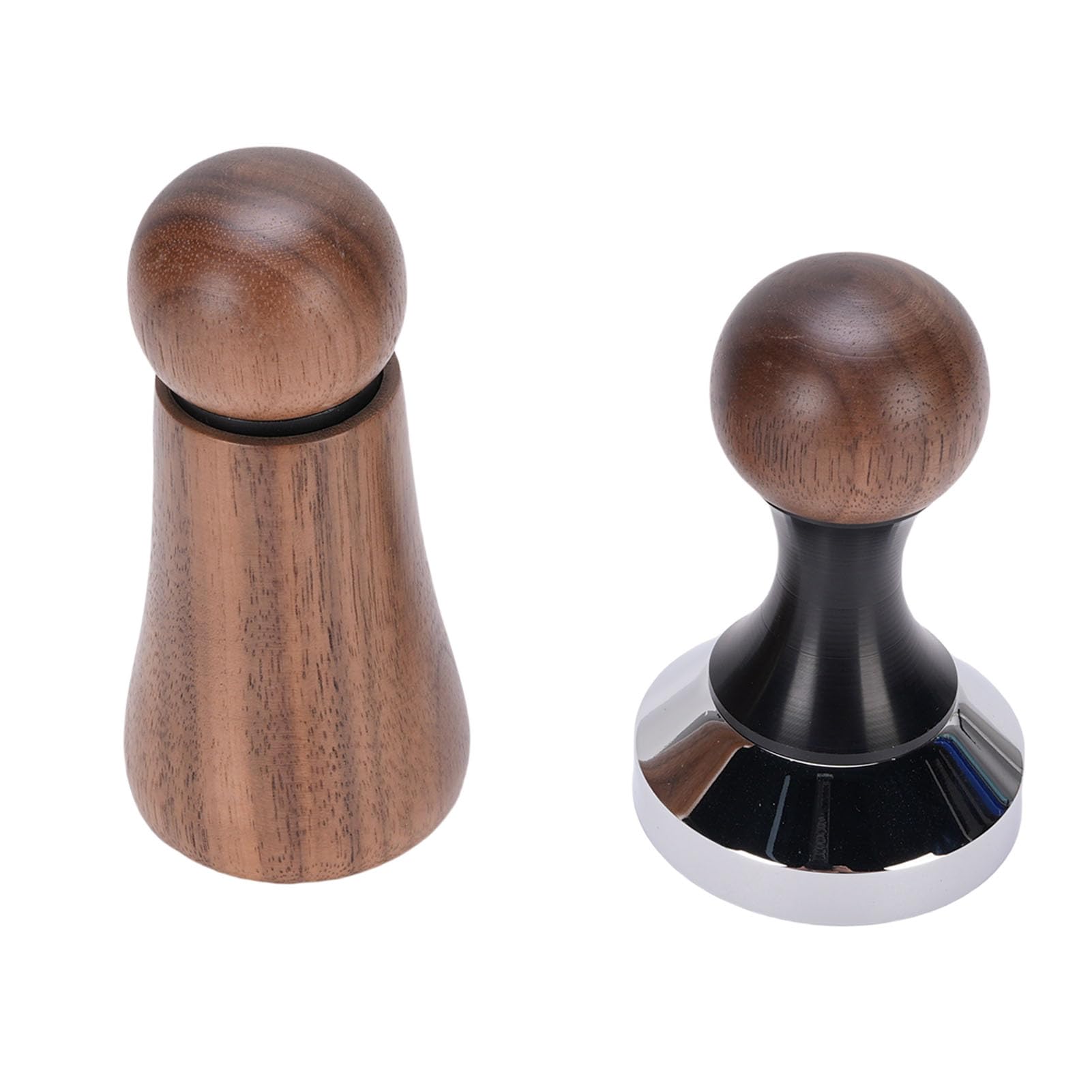 Distributore di caffè Pressino in Legno di Noce in Acciaio Inossidabile per Un'agitazione Accurata e una Facile Pulizia, per gli Amanti del caffè per Uso Domestico (58 mm/2,28 pollici)