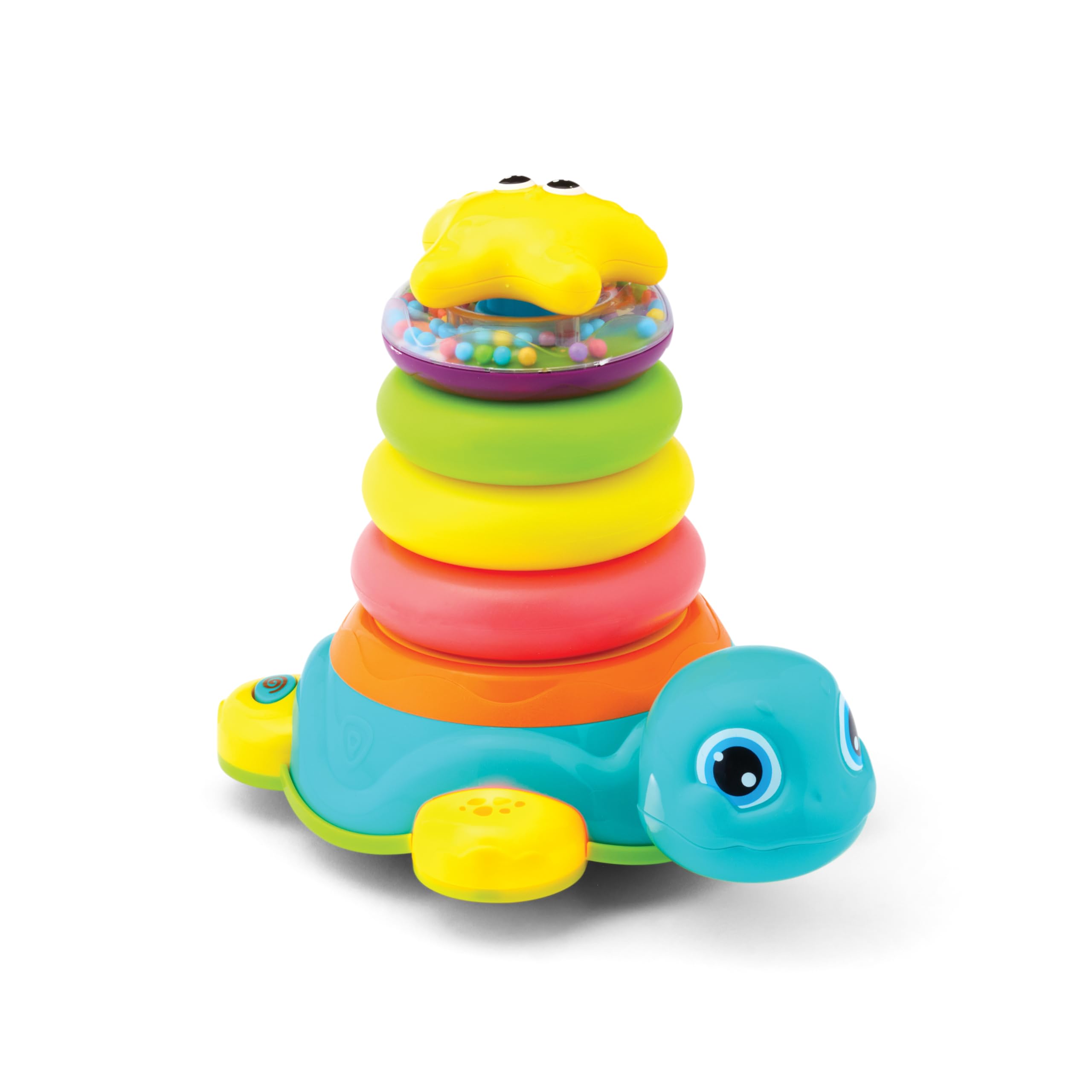 Kidoozie Bump Around - Tartaruga impilabile, dai 6 mesi in su, giocattolo musicale per lo sviluppo