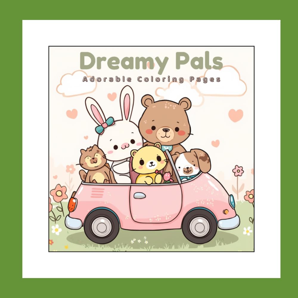 Dreamy Pals: Adorable Animal Coloring Pages