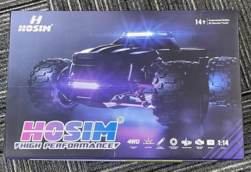 Hosim FC11 1:14 Rc Cars With Colorful Led Lights, 40+ Kph High Speed Remote Control Car, 4X4 Rtr Fast Rc Trucks Waterproof Hobby Toy Off-Road Jumping Crawler Electric Vehicle thumb #1
