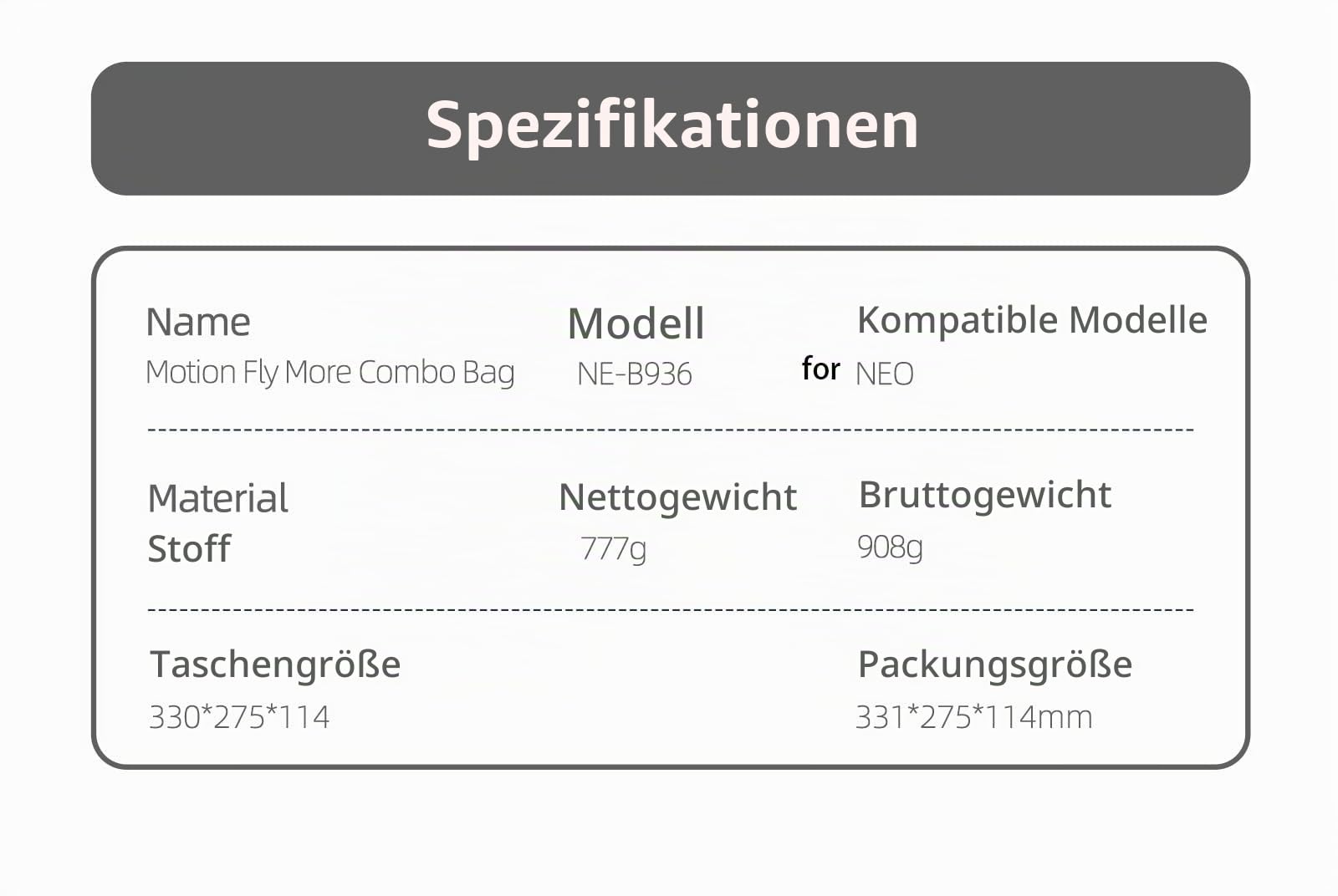 Tasche Tragbare für DJI Neo Motion Fly More Combo Aufbewahrungstasche für Goggles N3 Reisetasche Anti-Kratz Tragetasche Drohnen Zubehör Aufbewahrungskoffer