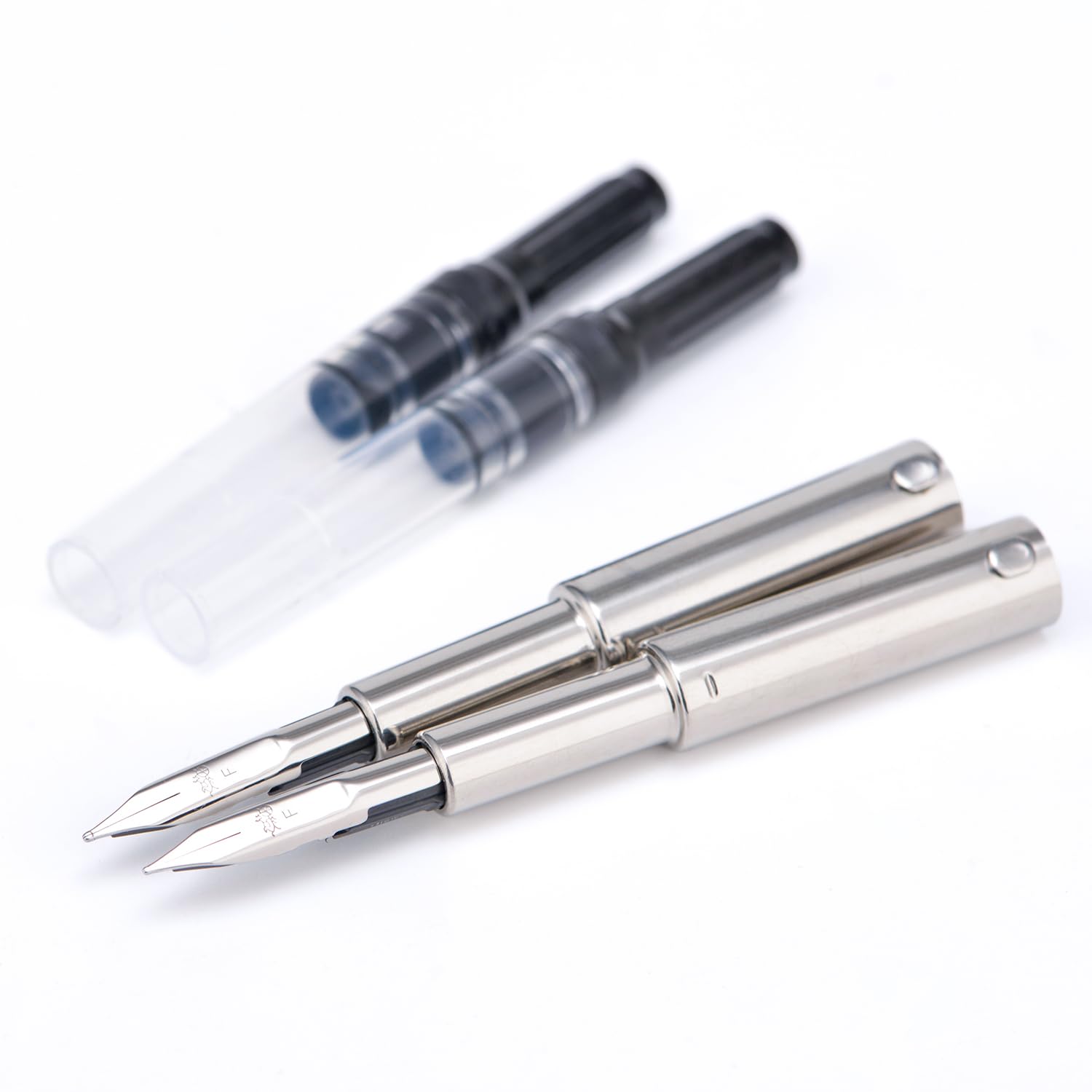 2 PCS Jinhao 10 Fountain Pen Fine Nib Section for Replacement, Iridium Stainless Fine Nib with 5.5mm Diameter Ink Converter - Image 3