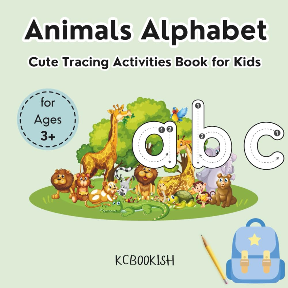 Animals Alphabet: Cute Tracing Activities Book for Kids