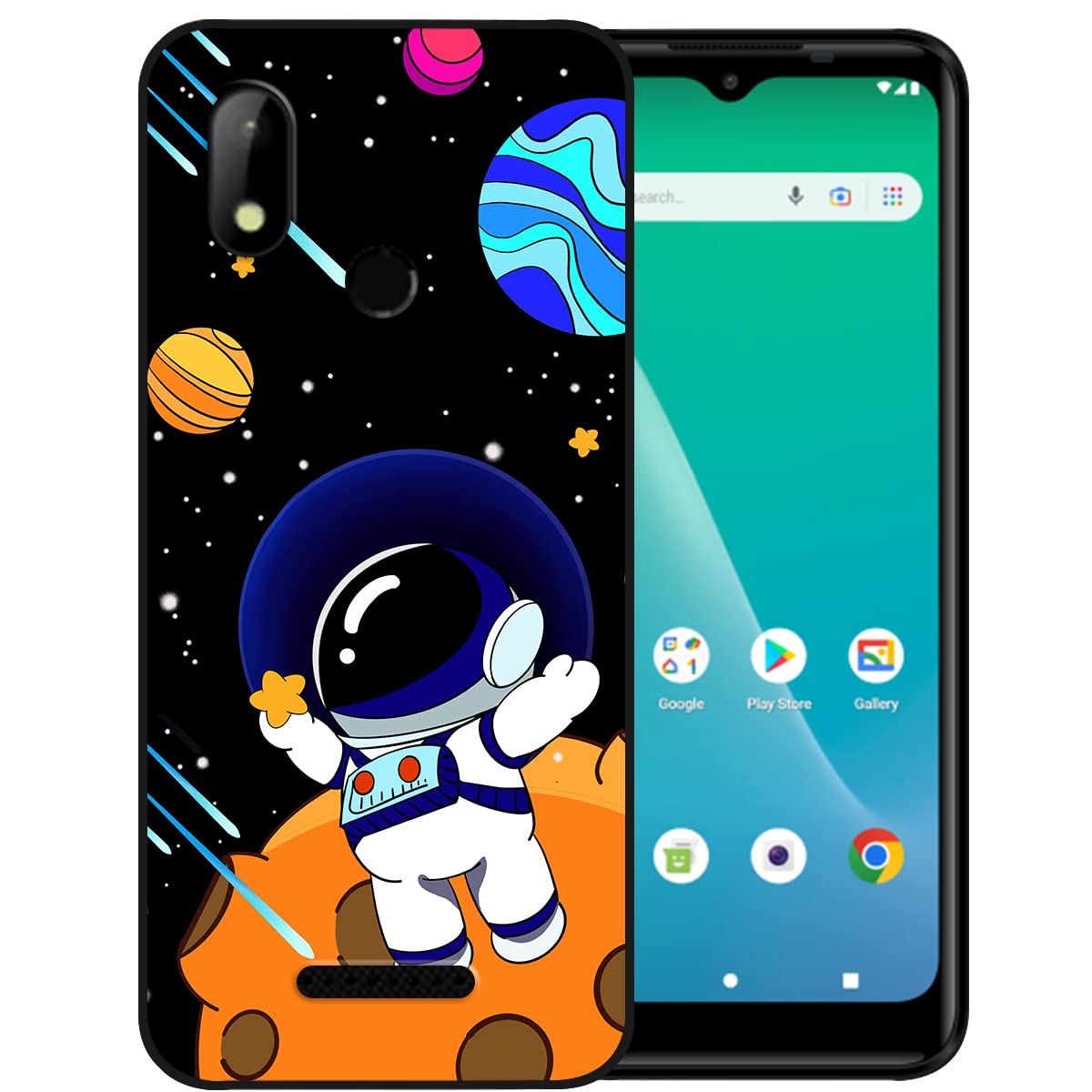 Bestrella Case for HotPepper Chilaca 6.5" Phone Case HotPepper Chilaca 6.5" Shockproof Full Body Protection Case (Astronauts)