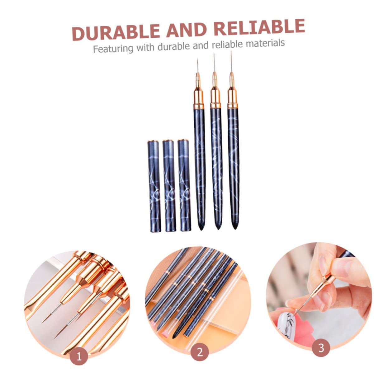 minkissy 12pezzi Pennelli Per Nail Art Professionale Pennelli Liner Per Decorazioni Unghie Gel Per Saloni e Uso Domestico Leggeri e Facili Da Usare Alta Efficienza Nella Creazione Di Design