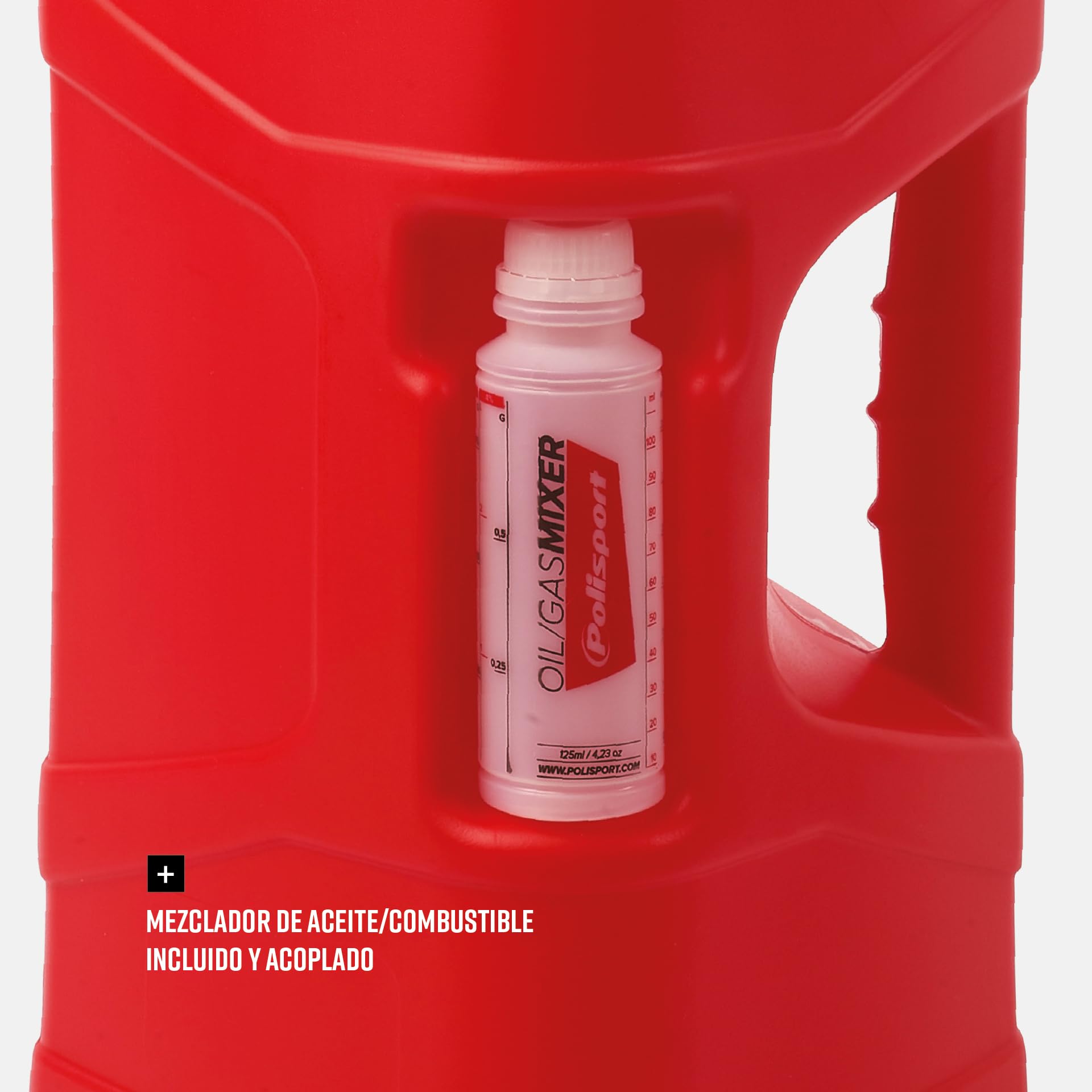 POLISPORT 8464600002 - ProOctane bidón de gasolina de 10L homologado con sistema de llenado rápido duradero y resistente con tapón a prueba de derrame en color rojo