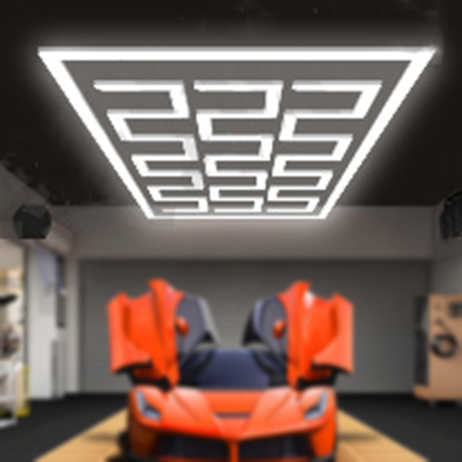 597W LED Garage Light 6500K Super Bright Pure White LED Garage Workshop Lighting for Garage Basement Warehouse Car