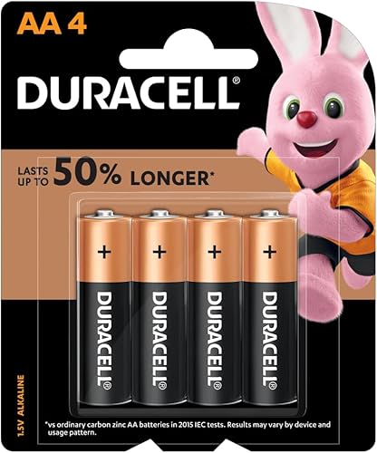 Miniatura 1 de Duracell Coppertop - Baterías AA con potenciador de energía paquete de 4 unidades batería doble A con energía de larga duración batería alcalina AA