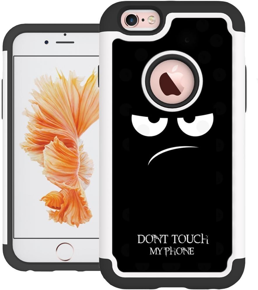 UrSpeedtekLive iPhone 6 Case, iPhone 6s Cases [Shock Absorption] Dual Layer Heavy Duty Protective Silicone Plastic Cover Case for iPhone 6/6s - Don't Touch