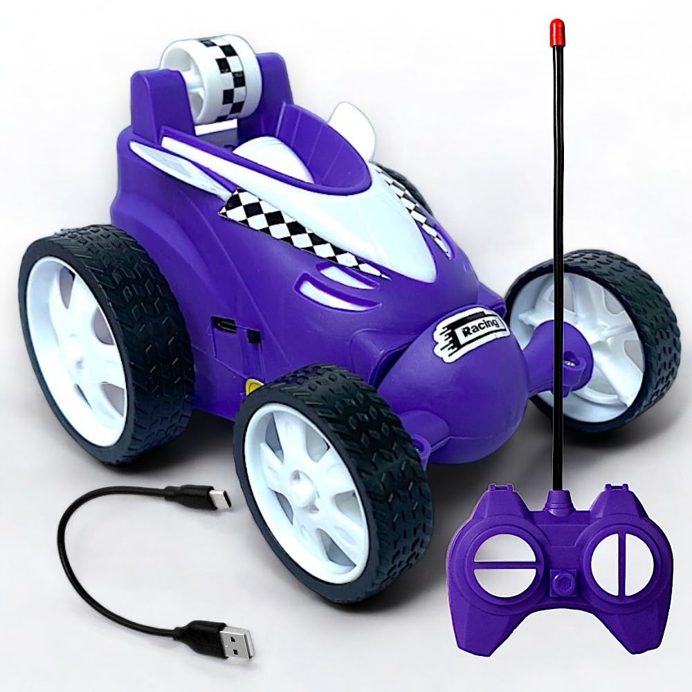 Best Buys 360 Degree Racing Small Stunt Remot Control Car for Kids R C Toy 1:24 Scale, 4 Wheel Drive, Drift Spinning, C Type USB Charging Cable Purple (B0DD399SHN) Amazon Price History, Amazon Price Tracker
