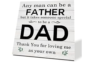 Personalized Gifts for Bonus Dad: A Sentimental Wooden Plaque to Express Your Appreciation