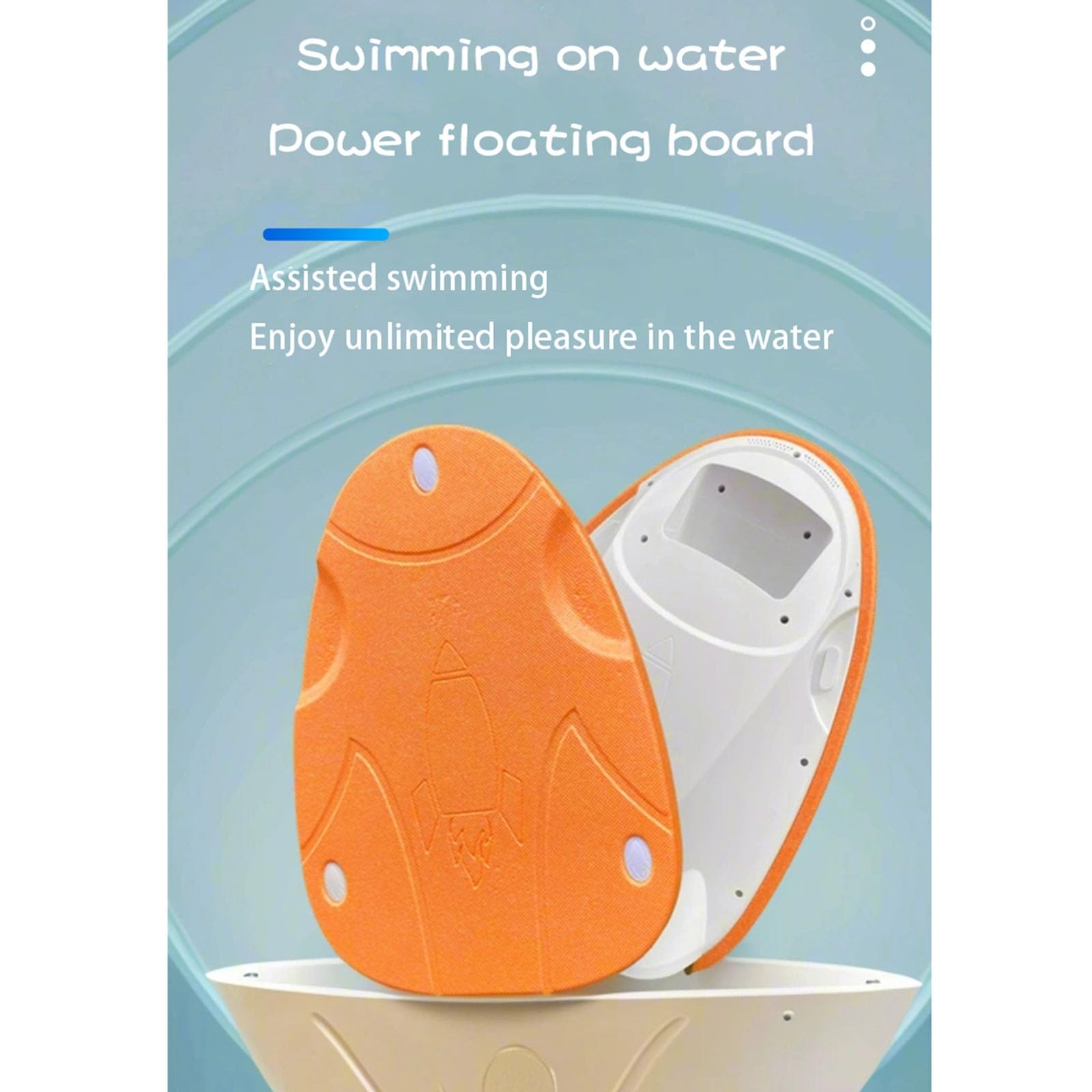 Water Electric Floating Board, Surfboard Propulsion, Adult Beginner Swimming Equipment, Electric Swimming Floating Board, Water Scooter, Swimming Training Aid(Yellow)