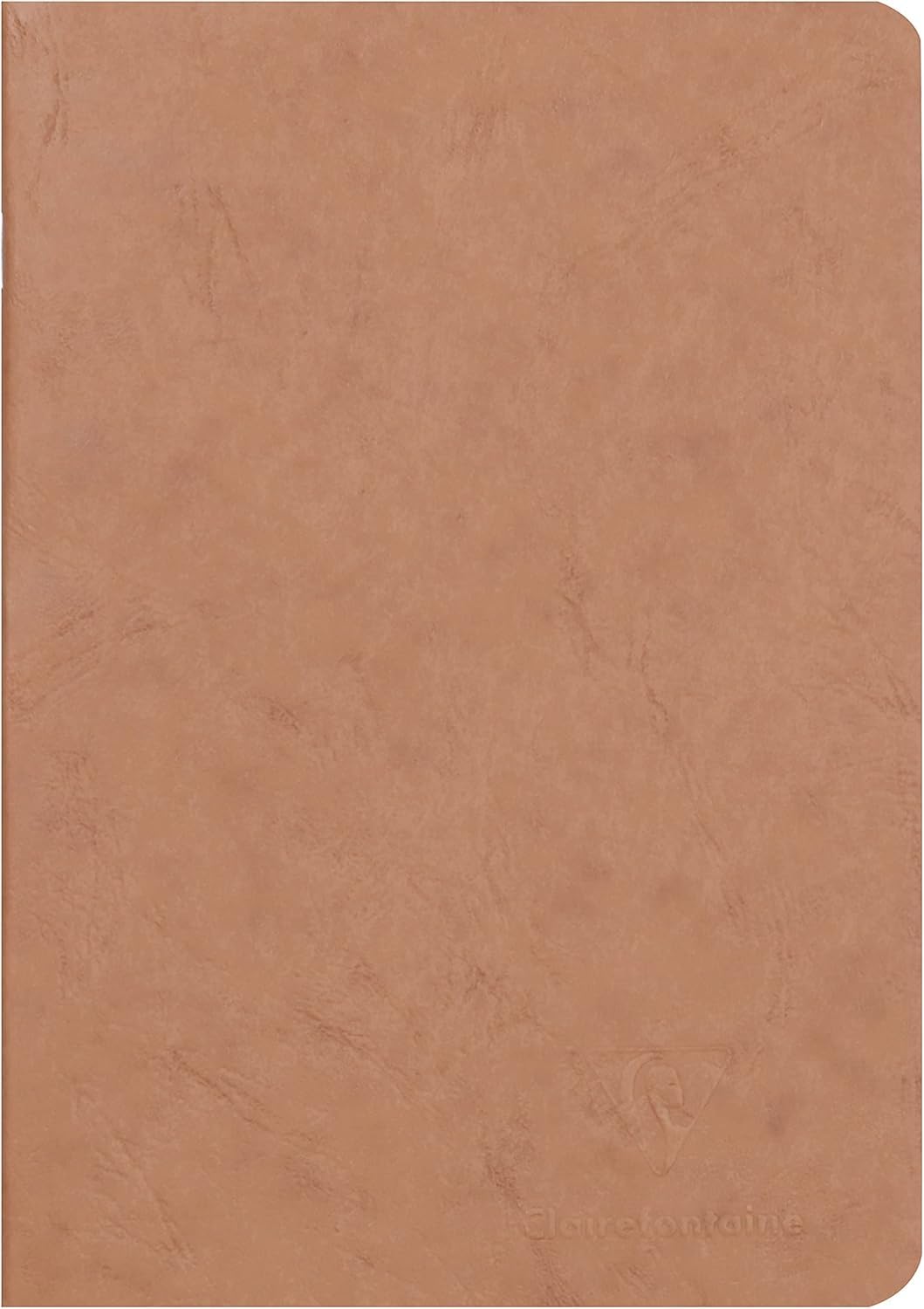 Clairefontaine 73316C Collection Age Bag A Stapled Tobacco Notebook - A5 14,8x21 cm - 96 Lined Pages - White Paper 90 g - Glossy Cardboard Cover Leather Grain