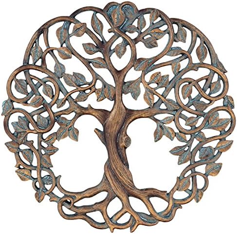 Old River Outdoors Tree of Life Wall Plaque 11 5/8 Inches Decorative Celtic Garden Art Sculpture for Living Room