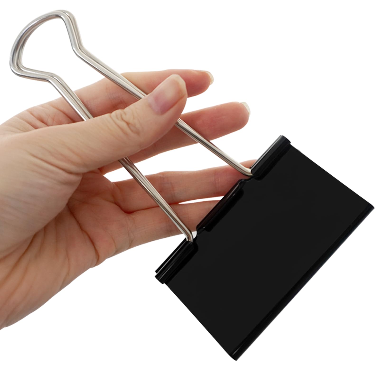 Clip per raccoglitori Jumbo da 7,6 cm (confezione da 36), clip per raccoglitori extra large resistenti, per forniture per ufficio e casa, nero