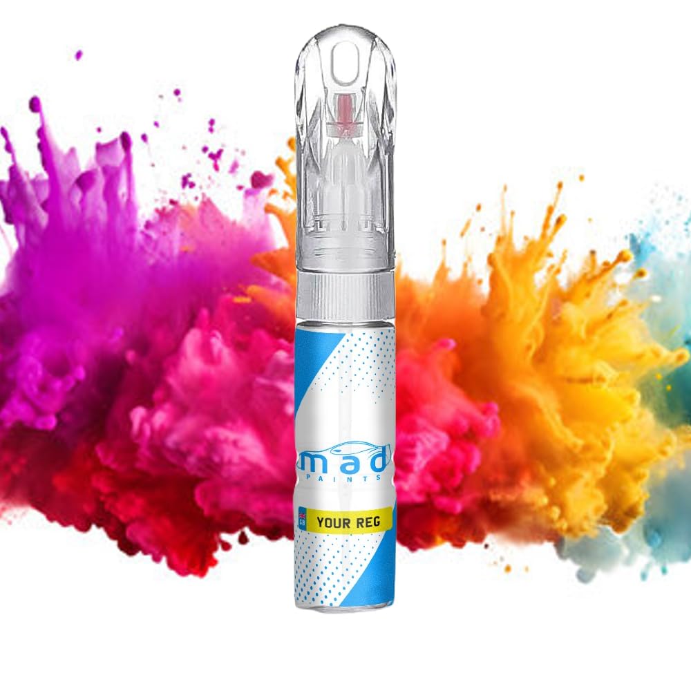 Custom Car Touch Up Paint by Registration Number - 20ml Precision Scratch Repair Kit with Needle & Brush - UK Mixed Automotive Paint Pen for Exact Colour Match