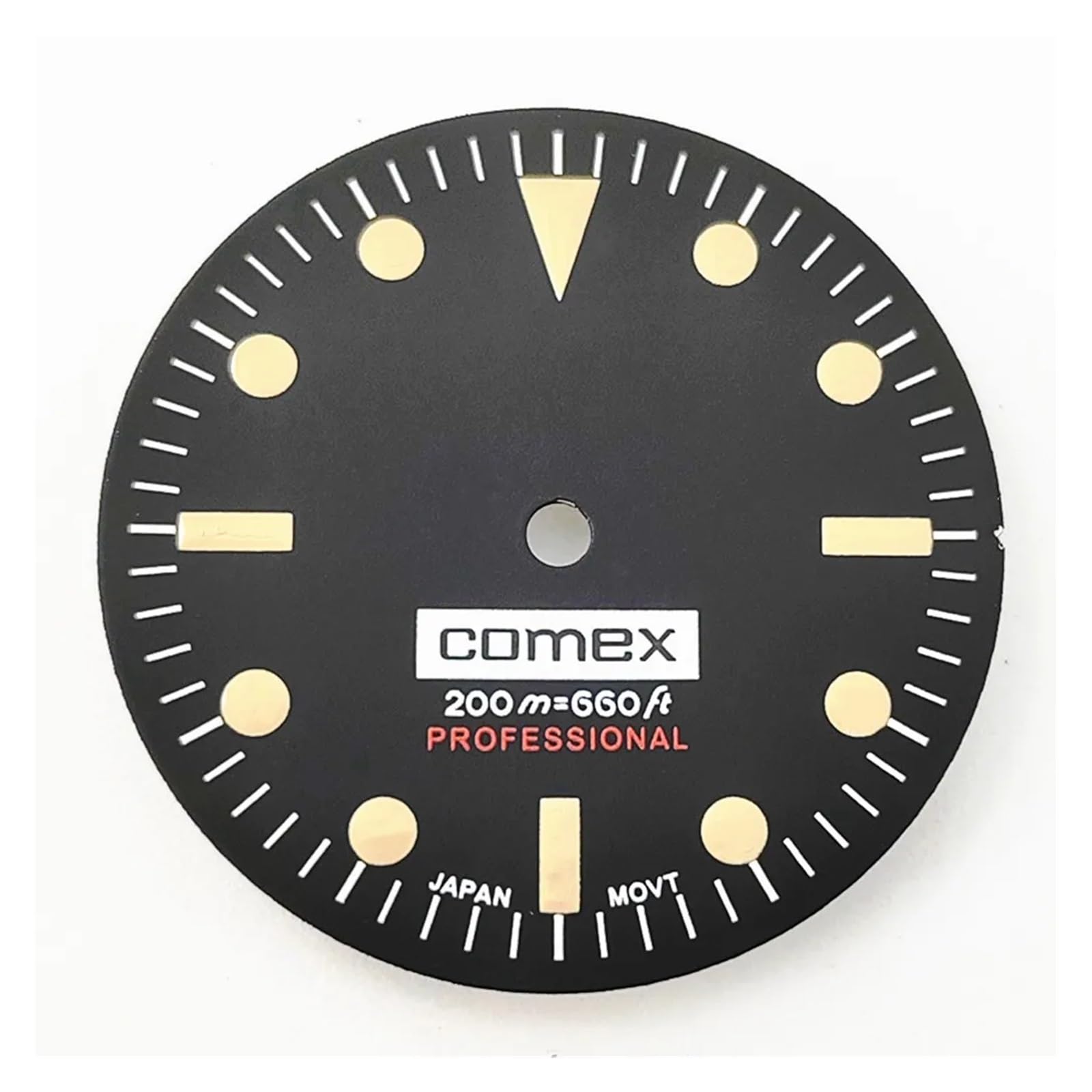 Cadran montre noir stérile 28.5mm pour projet de modification NH35
