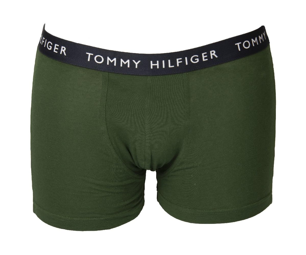 Tommy Hilfiger Boxer Uomo TH Confezione 3 Pezzi Elastico a Vista Cotone Elasticizzato Underwear Articolo XM0XM02090 Trunk 3P, 0G2 Desertsky/Natnfrost/Triplestripe, M