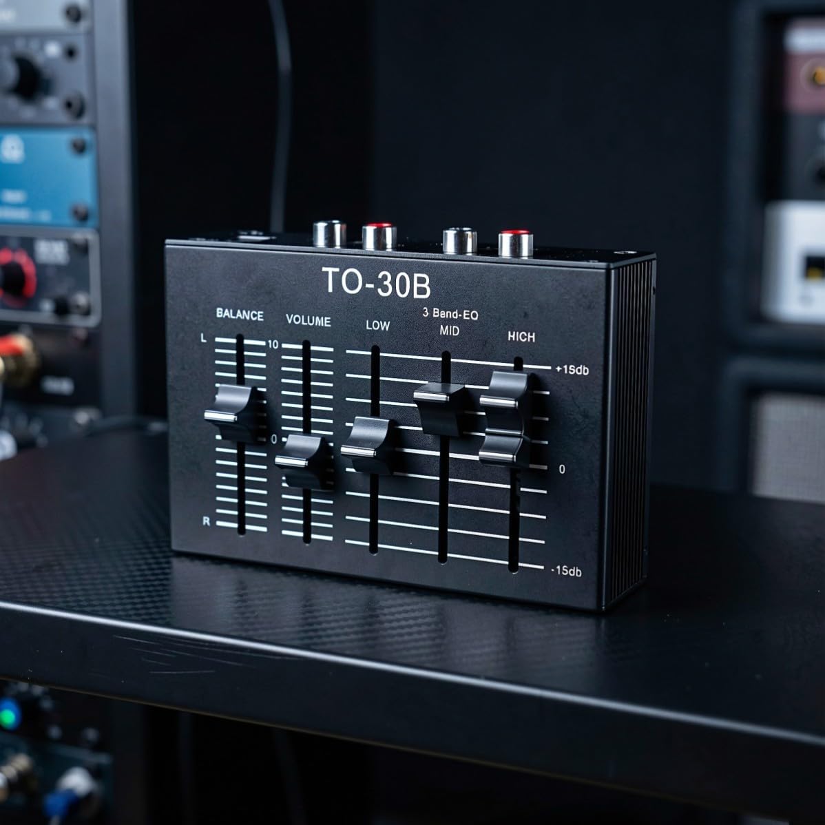 Gadpiparty Égaliseur Audio pour Système Stéréo Domestique, Noir