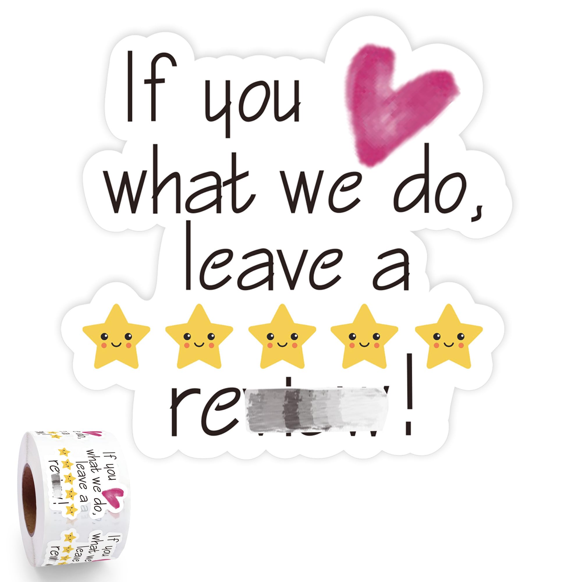 4 cm 500 szt. naklejek "Leave a review", naklejki z podziękowaniami, ręcznie robione naklejki, naklejki Happy Mail, naklejki dla małych firm, dziękujemy za zamówienie