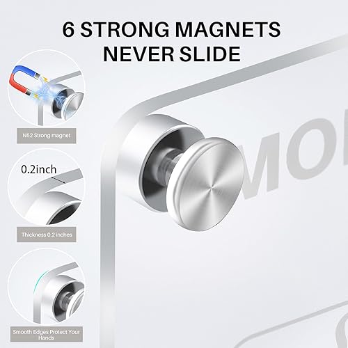 Miniatura 3 de Calendario acrílico magnético para nevera, 2 unidades, calendario acrílico transparente, tablas de planificación reutilizables de borrado en seco,