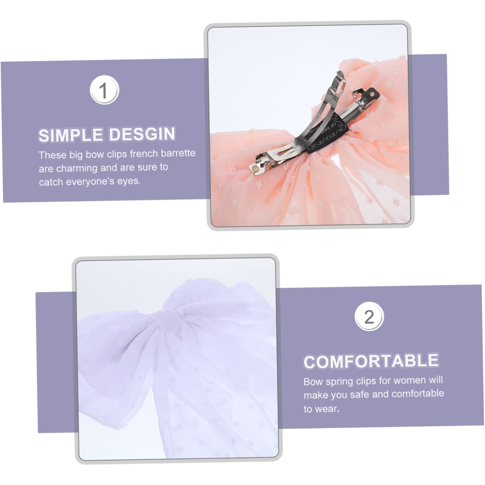 Healeved 12piezas Lazos De Pelo Para Niñas y Mujeres Horquillas De Satén Con Larga Accesorios Elegantes y Clips De Moda Para