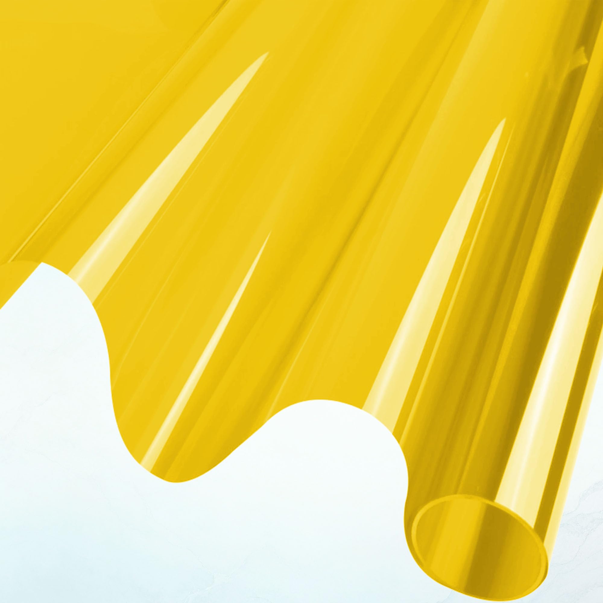 Película Decorativa de Color para Ventanas Autoadhesivo 80x90cm Amarillo