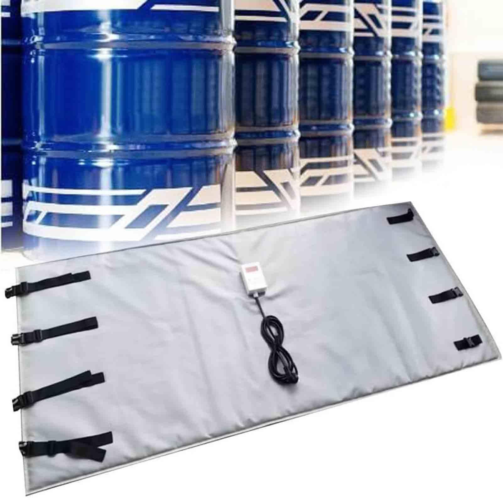 Podgrzewacz beczek IBC 110 V/220 V, metalowy podgrzewacz beczek z olejem, elektryczny koc grzewczy do beczek, wodoodporne materiały izolacyjne, do beczek z olejem, rur Gray-55Gallon/200L