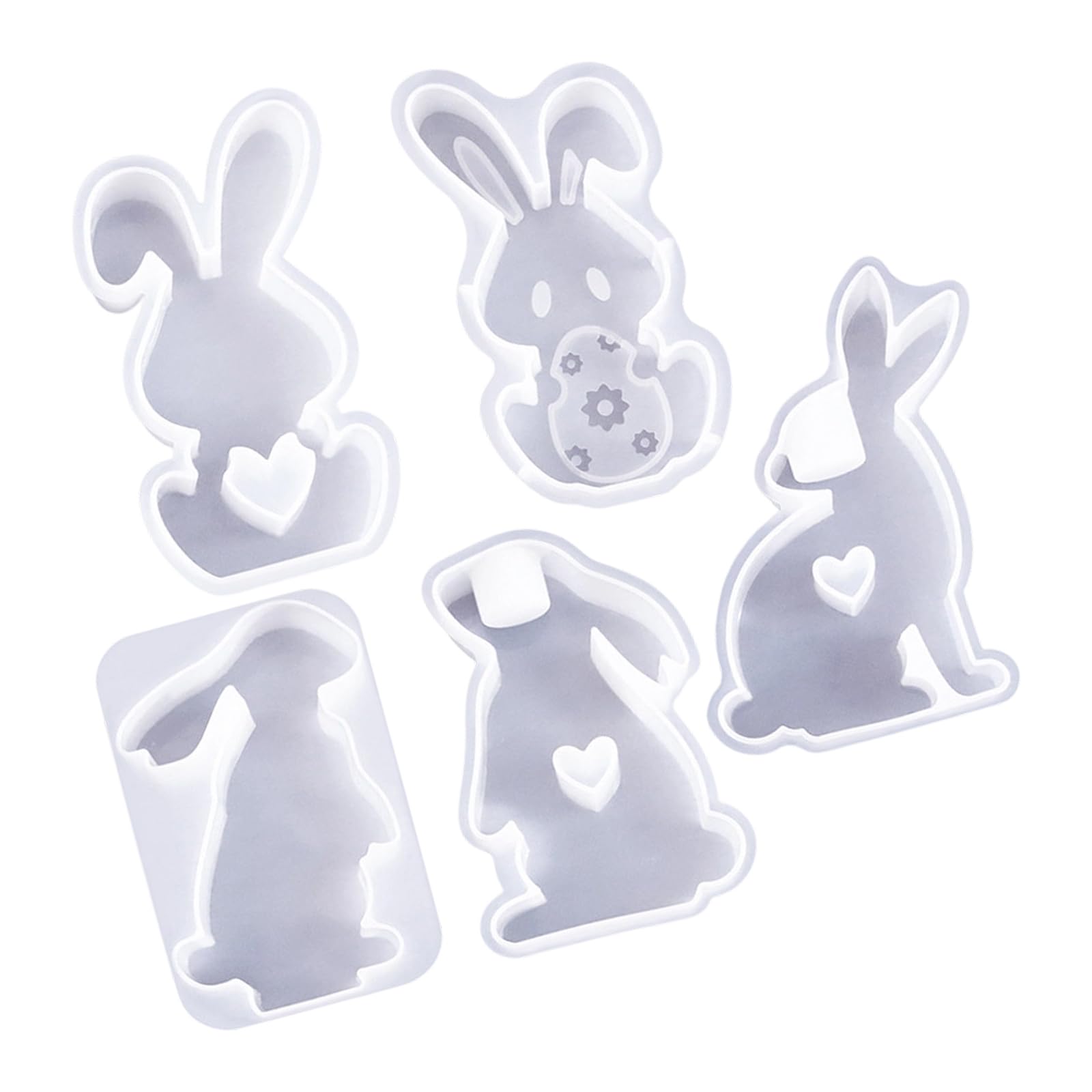 Osniyaw C Diy Silicone Rabbit Andle Moulds, Artoon Rabbit Mould For Handmade And Hocolate Rafts, Lagomorph Mould Making Set