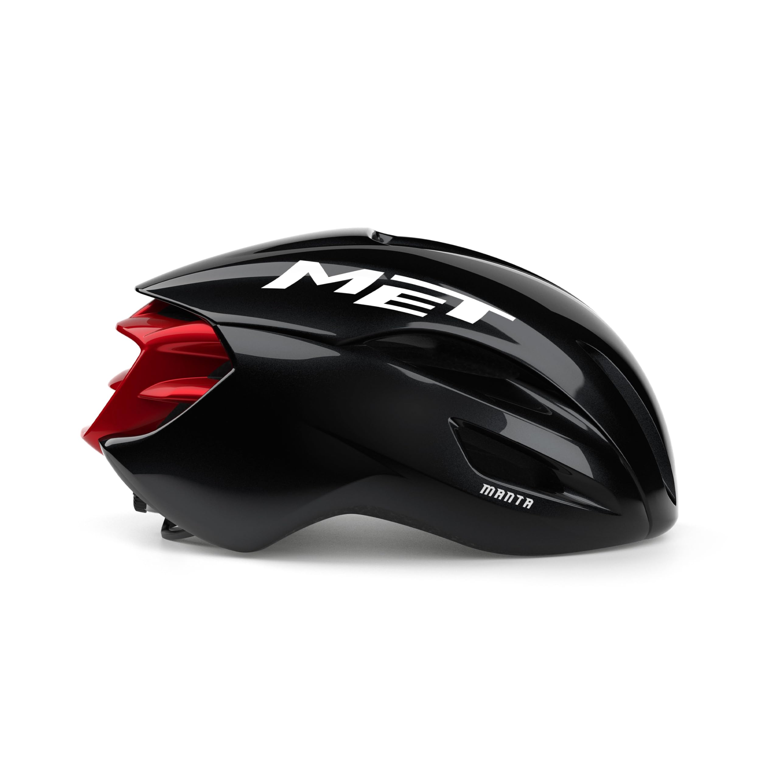 MET Unisex Adult Manta MIPS Road Helmet, Black Red, S / 52-56 cm