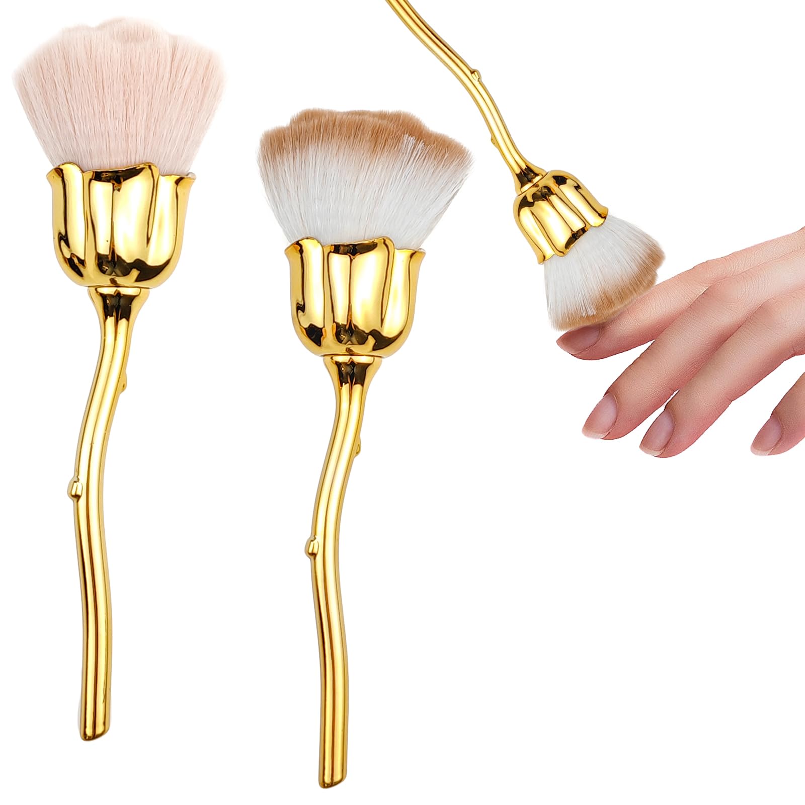 2er Set Nagelstaub-Bürsten – Super Weich, Für Nail Art & Make-up, Professionelle Reinigungspinsel
