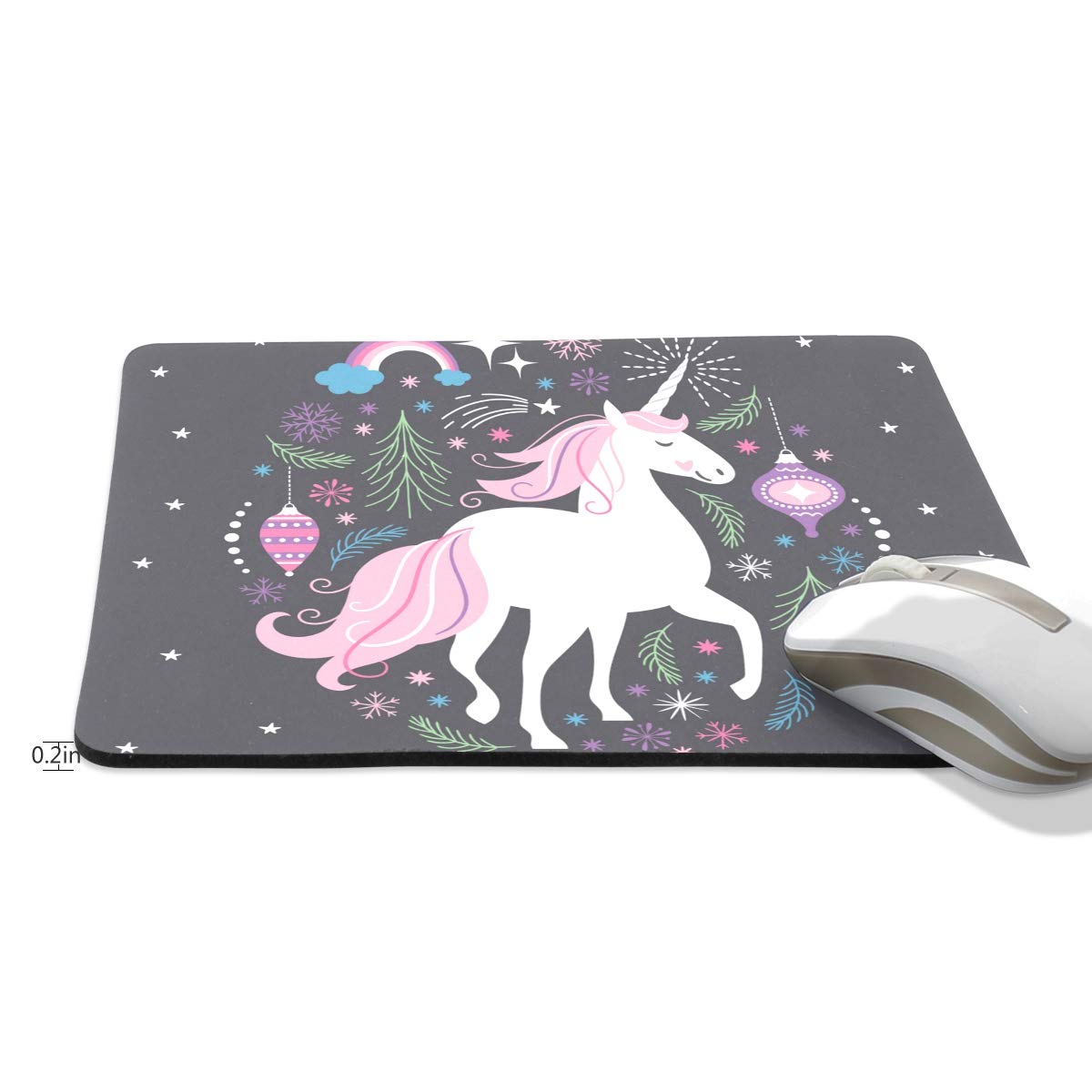 My Daily - Tappetino per mouse con unicorno, 25 x 19 x 0,5 cm, base in gomma antiscivolo per giochi e ufficio