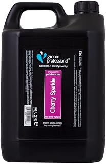 Groom Professional Cherry Sparkle Dog Shampoo, Excellence in Animal Grooming, Adds Shine & Softness, Great for Dull or Lifeless Dog Coats, Made in UK, 4 Litre