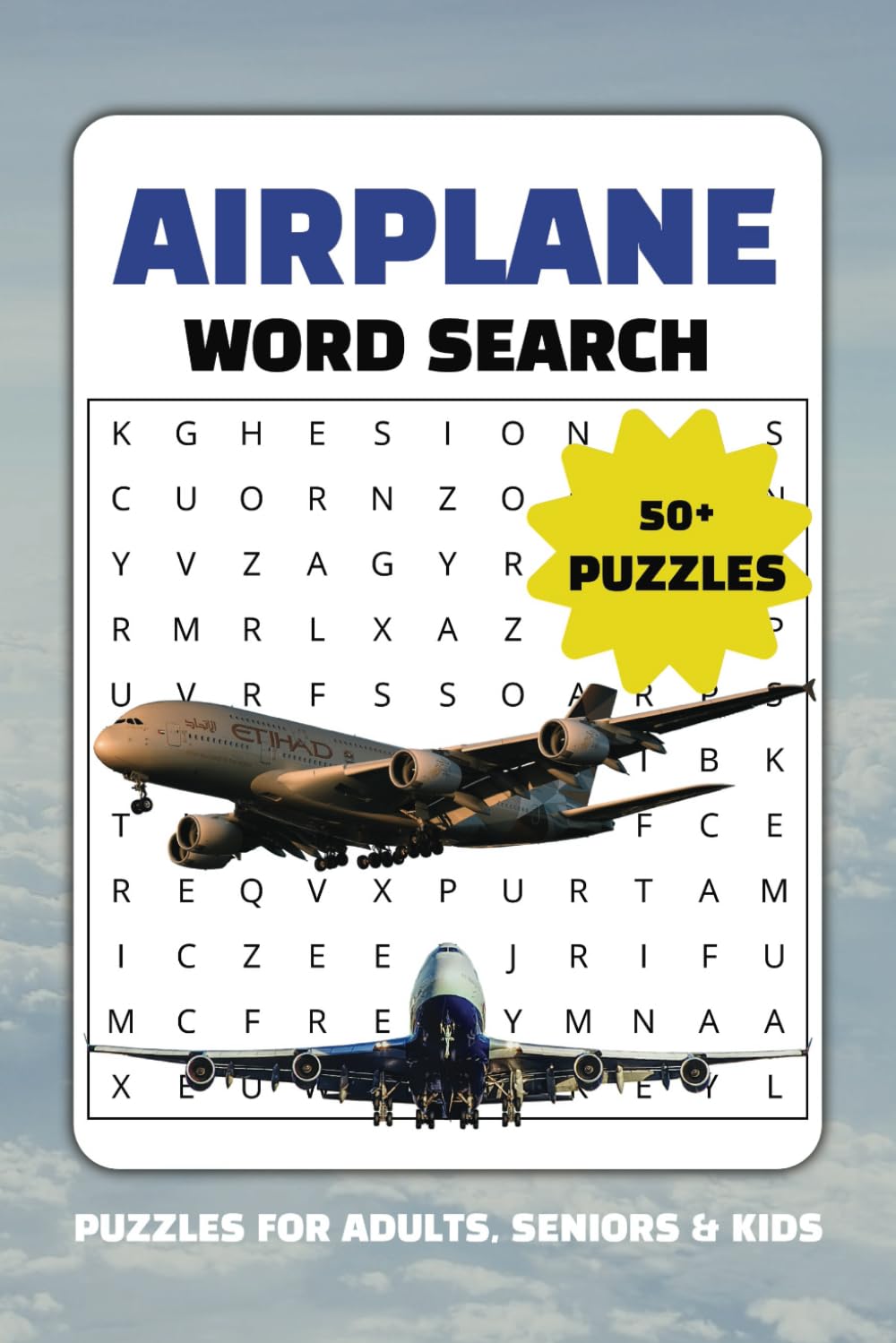 Airplane Word Search Book: Word Searches With Easy to Read Print About Airplanes, Aviation, Aeronautic and More | 6x9 Inches, 110 Pages | 50+ Puzzles ... Gift for Vacations, Holidays and Leisure