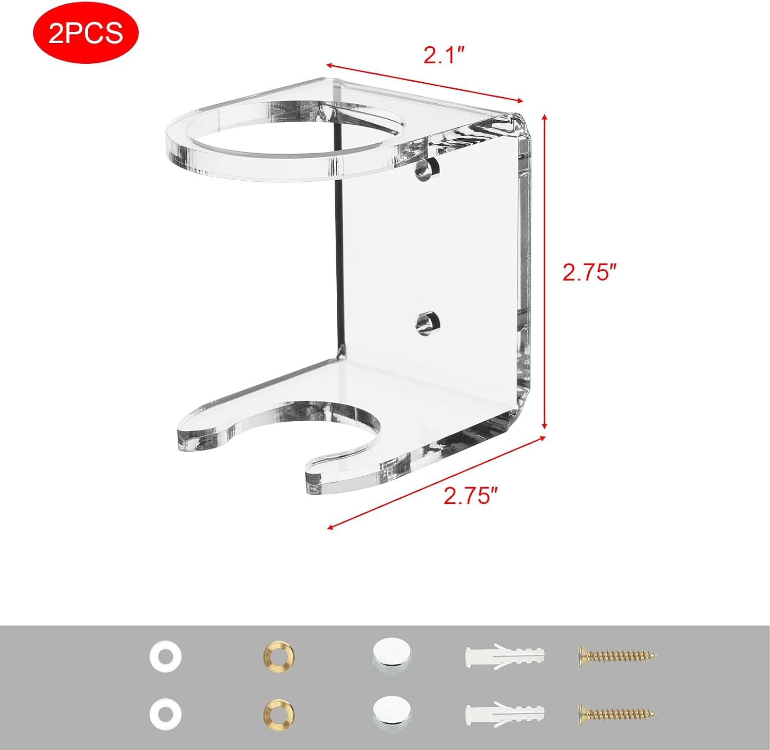Cosmos 2 Pcs Acrylic Baseball Bat Wall Mount Softball Wall Stand Holder Rack for Bat & Ball Vertical Display in Home, Baseball Stadium, Locker Room