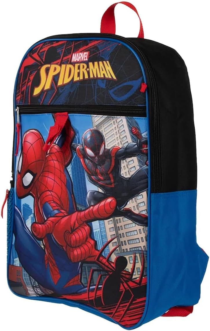 Marvel Spider-Man Miles Morales and Spidey 5-Piece 16" Youth Backpack Combo Set