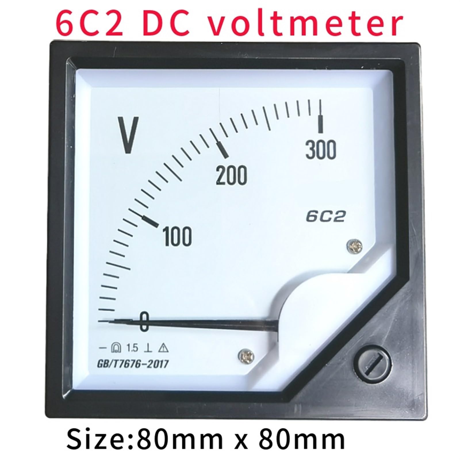 6C2 Zeigertyp DC-Voltmeter 1000 V 1500 V 600 V Panel Analogvoltmeter Spannungsmesser Stromzähler 1 Stücke(DC0-1000V)