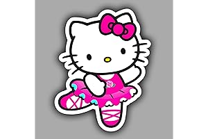 Ballerina Hello Kitty Waterproof Vinyl Cat Sticker | Adorable Dancing Cata