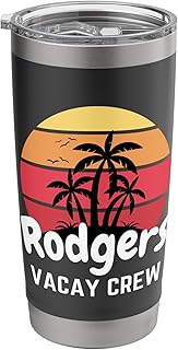 Rodgers Family Reunion Party Matching Family Vacation Vacay Stainless Steel Insulated Tumbler