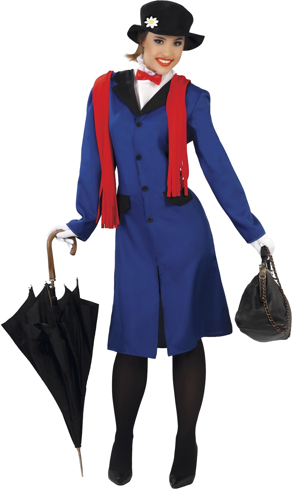 FIESTAS GUIRCA Classic Poppins Babysitter Costume for a Woman