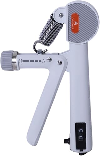 Entrenador de fuerza de agarre de mano ajustable, con contador mecánico para fortalecer las manos, con peso variable de 11.0-132.3 lbs para