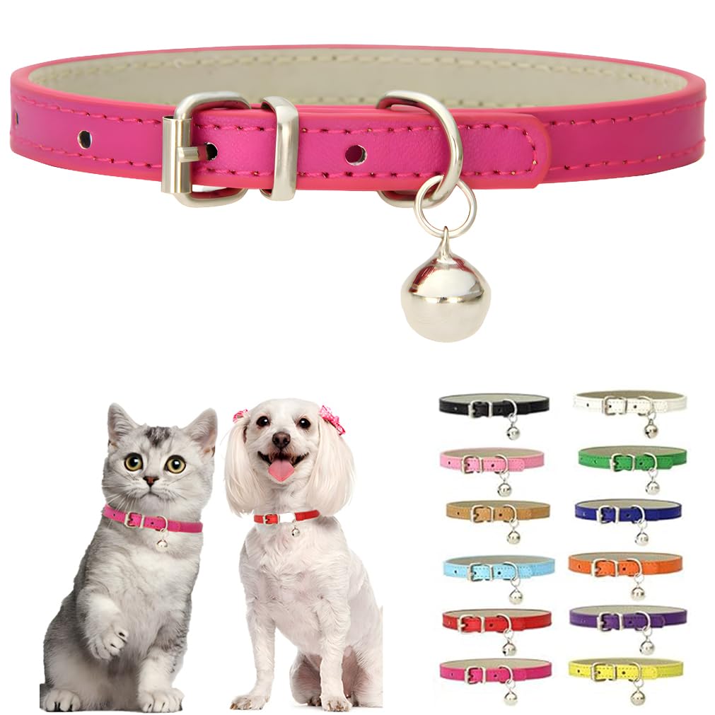Hot Pink XS Dog Collar With Bell