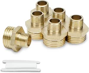 1/2 Feelle À 3/4 âle Bsp Filetage En Laiton Douille 6 Pièces 1/2 Feelle À 3/4 âle Bsp Filetage En Laiton Douille 6 Pièces